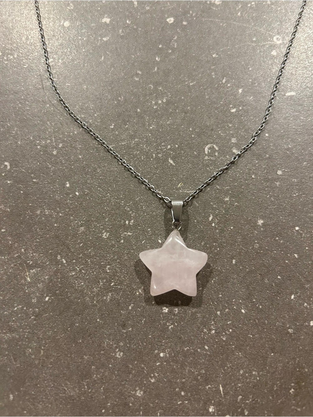 Rose Quartz Star Pendant Necklace
